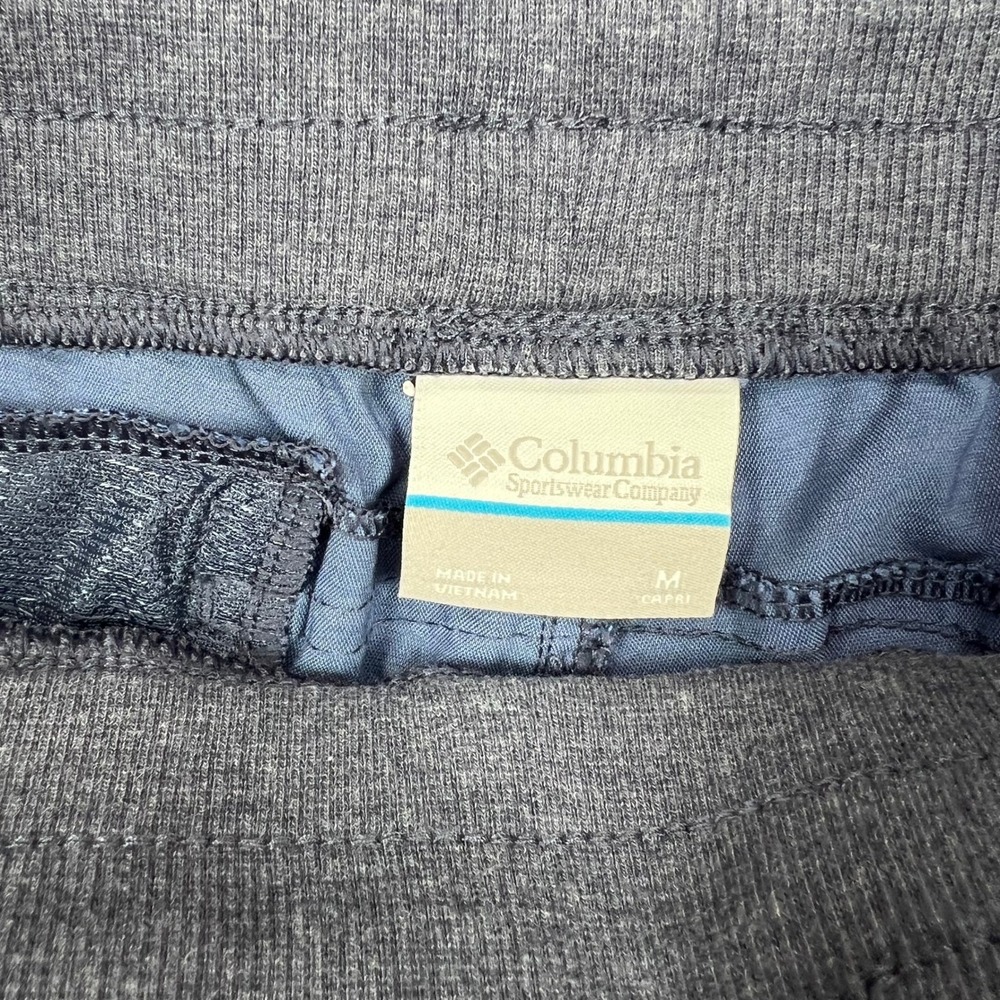 Columbia Capri Pants Womens M Blue Elastic Waist Drawstring Cargo Hiking - Picture 3 of 7